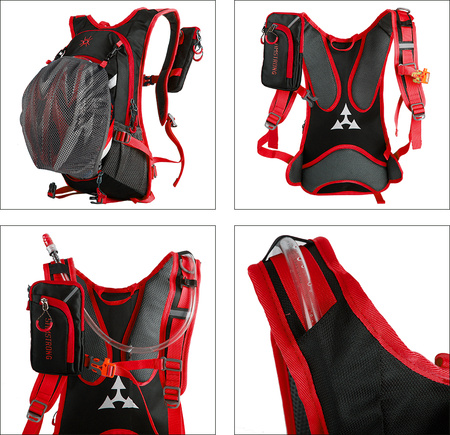 B0462 CYCLING BAG Рюкзак (черный/красный)