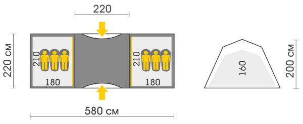 Talberg base 6 палатка talberg (зелёный)