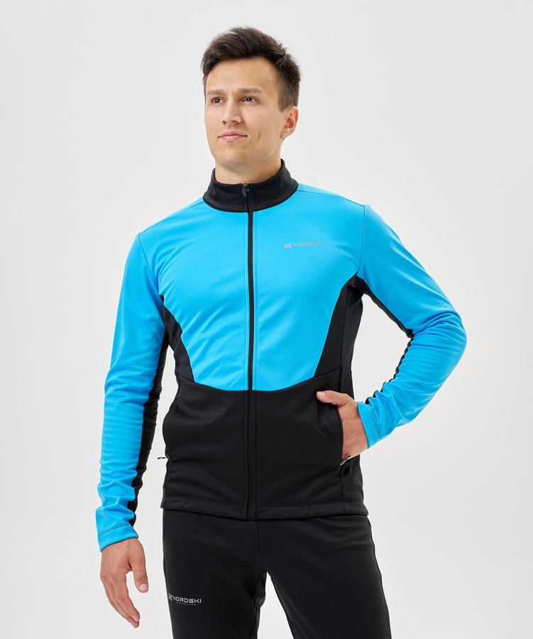 Тренировочная куртка Nordski Advance Light Blue/Black (48-M, Light Blue/Black, , , , , )