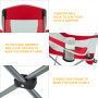 King Camp 3818 arms chair кресло скл. cталь (84х50х96, черно-серый)