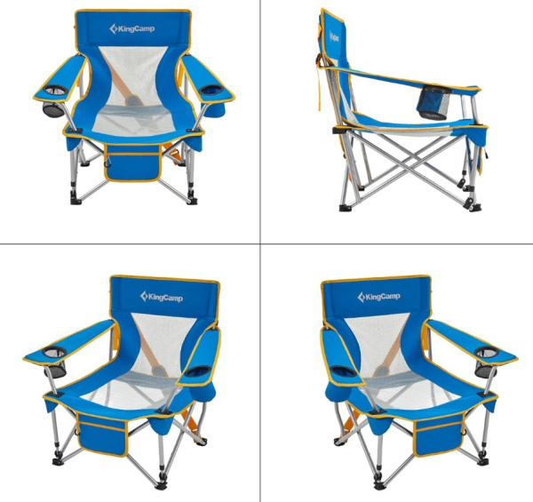 King Camp 2135 larch beech chair кресло скл. сталь (синий)
