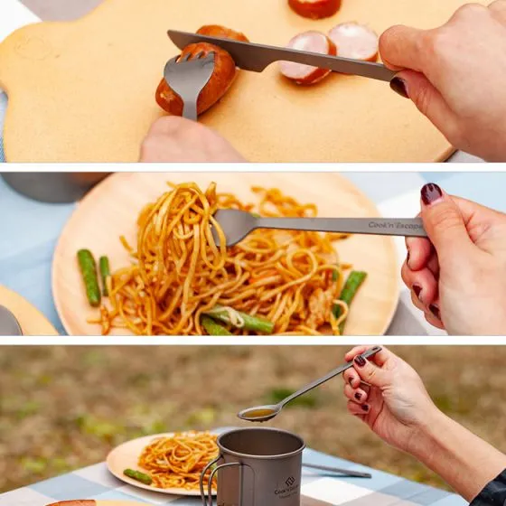 Cook 'n' Escape ca2005 3-piece titanium cutlery set набор стол. приборов