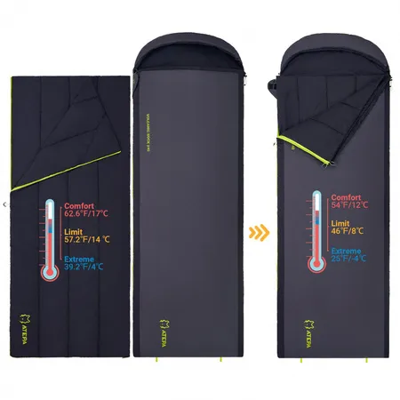 2101 ROCKY 520L -4°С 230х90 спальный мешок (-4°C, черный/графитовый правый)