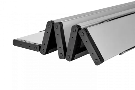 2401 MINI ALUNIUM TABLE S стол скл. алюм (серебристый)