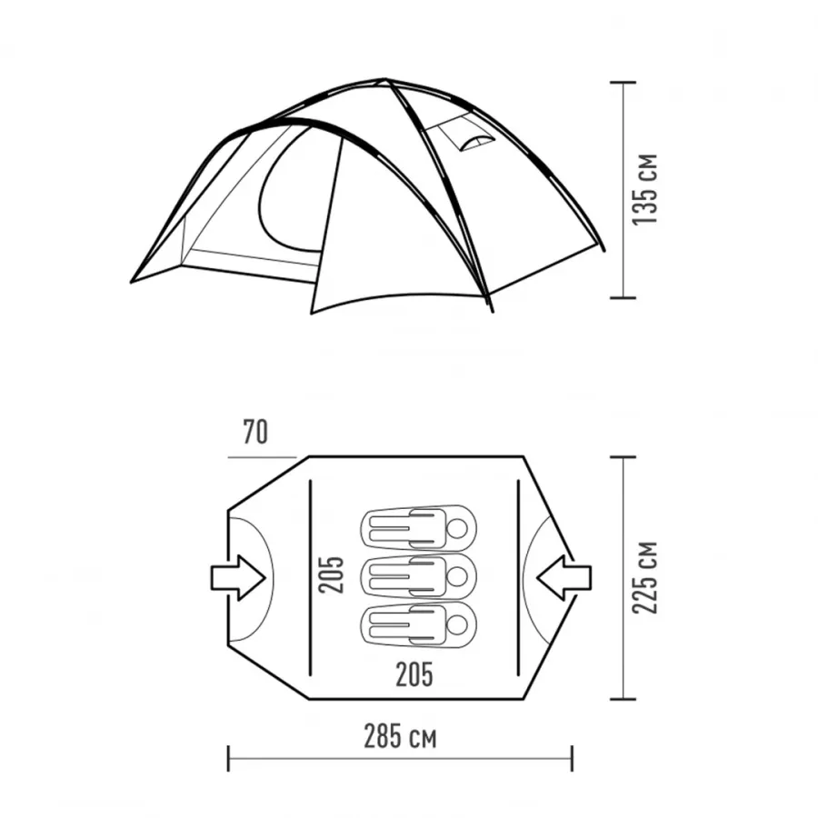 ALPINE EXPEDITION AUTO палатка Talberg (зелёный)