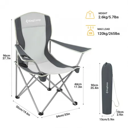 3818 Arms Chair кресло скл. cталь (84Х50Х96, черно-серый)