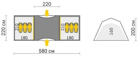 BASE 6 палатка Talberg (зелёный)