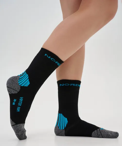 Носки Winter Run Black/Light Blue (42-45, BLACK/LIGHT BLUE, , , , , )