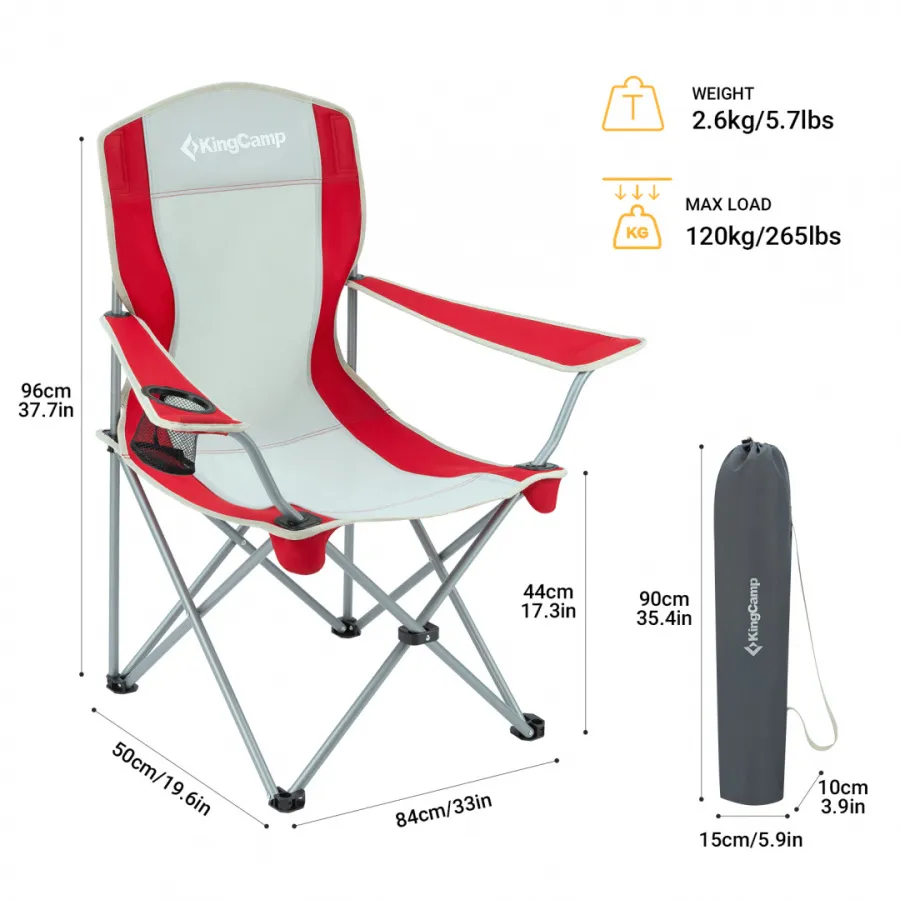 3818 Arms Chair кресло скл. cталь (84Х50Х96, черно-серый)