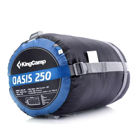 3121 OASIS 250 -3С 190+30x75 спальный мешок (зелёный, правый)