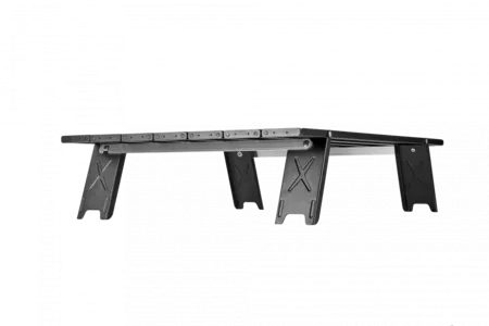 2403 MINI ALUNIUM TABLE L стол скл. алюм (черный)