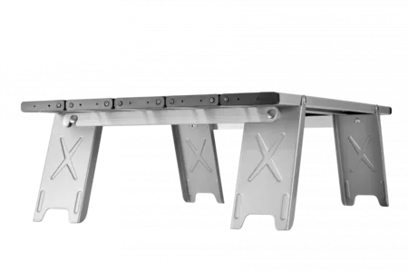 2401 MINI ALUNIUM TABLE S стол скл. алюм (серебристый)