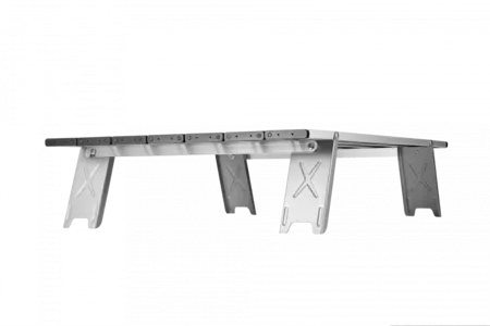 2403 MINI ALUNIUM TABLE L стол скл. алюм (черный)