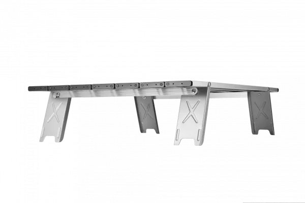 Atepa 2403 mini alunium table l стол скл. алюм (серебристый)