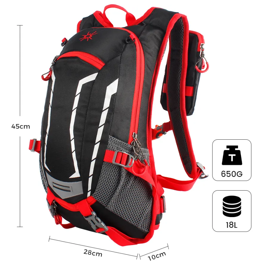 B0462 CYCLING BAG Рюкзак (черный/зеленый)