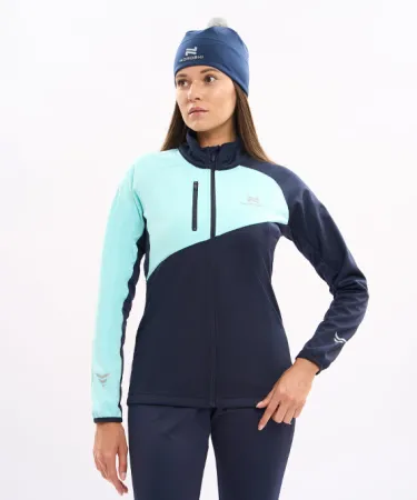 Разминочная куртка Nordski Premium Blueberry/Mint W (44-XL, Blueberry/Mint, , , , , )
