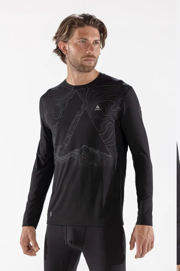 Термобелье футболка мужская MENS BODYFIT CONTOUR CREW NECK (XL, 020 Black, , , , , )