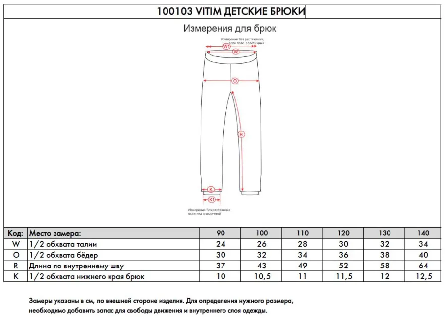 *100103 Брюки детские VITIM (140, 445 голубая бездна, , , , , )