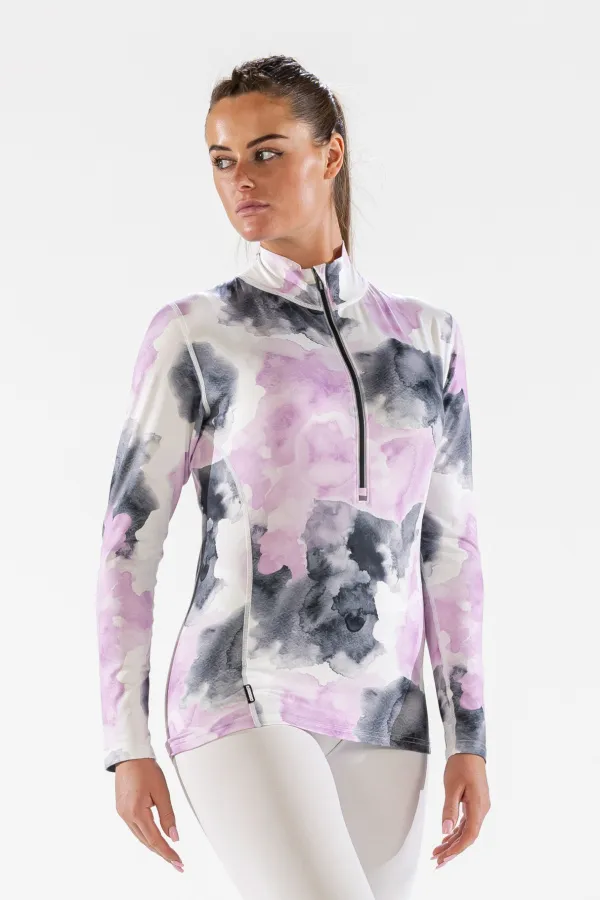 Термобелье водолазка женская COZY WATERCOLOUR ZIP NECK (L, 710 Pink, , , , , )