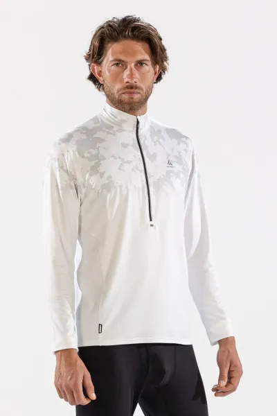 Термобелье водолазка мужская MENS BODYFIT BROKEN MAP ZIP NECK (S, 012/OPTIC WHITE, , , , , )