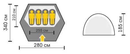GARDA 4 палатка TALBERG (зелёный)