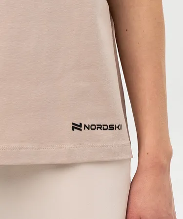 Футболка Nordski Simple Logo Beige W (42, Beige, , , , , )