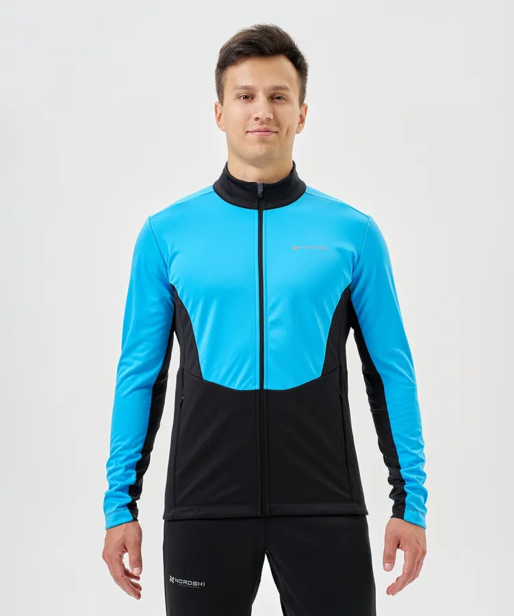 Тренировочная куртка Nordski Advance Light Blue/Black (52-XL, Light Blue/Black, , , , , )